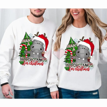 "I Want a Hippopotamus for Christmas" Sweatshirt - dogmomhat