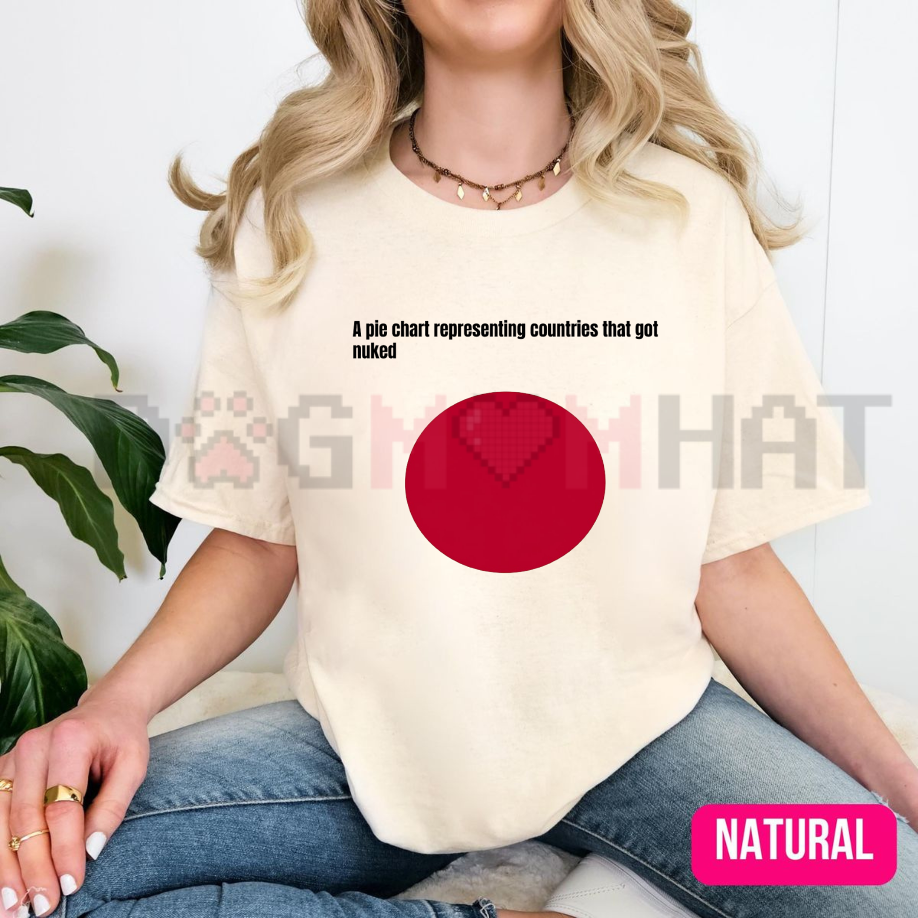 Japan Flag Pie Chart History Meme Tee - dogmomhat