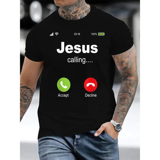 Jesus Calling - Christian Religious T-Shirt - Dogmomhat