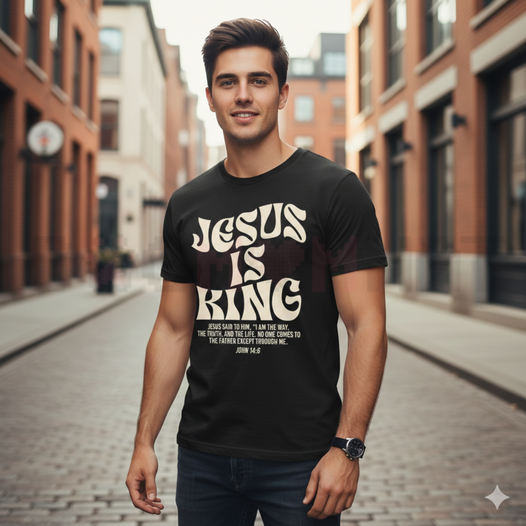 Jesus Is King John 14:6 Bible Verse T-Shirt - dogmomhat