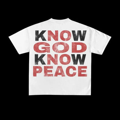 Know God Know Peace T-Shirt – Inspirational Christian Women's Tee with Faith-Based Message - Dogmomhat
