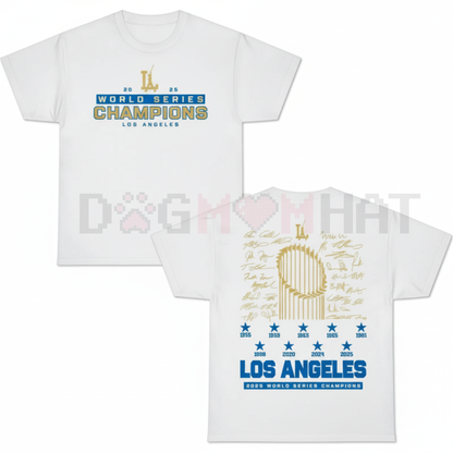 LA Fan Victory Graphic Two-Sided Tee – Unisex Los Angeles Champions Apparel - dogmomhat