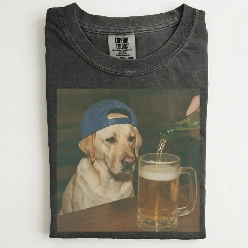 Dog Breeds "Available Beer" Vintage 90s T-Shirt