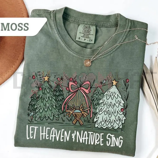 "Let Heaven & Nature Sing" T-Shirt – Joy to the World Christian Holiday Tee - dogmomhat