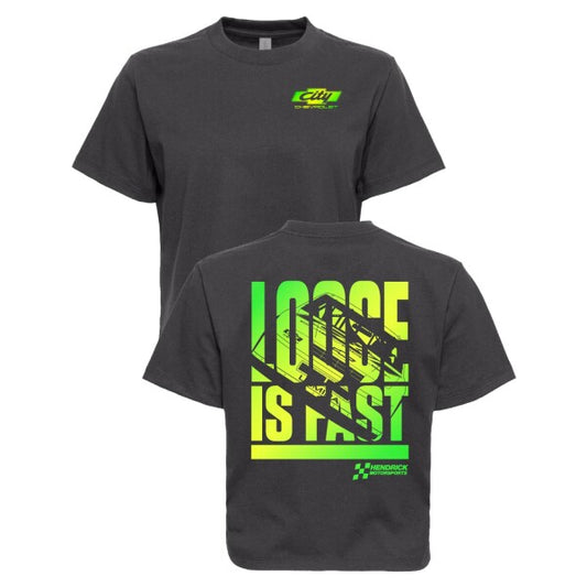 "Loose Is Fast" Racing Graphic T-Shirt – Retro Racecar Cotton Tee - Dogmomhat