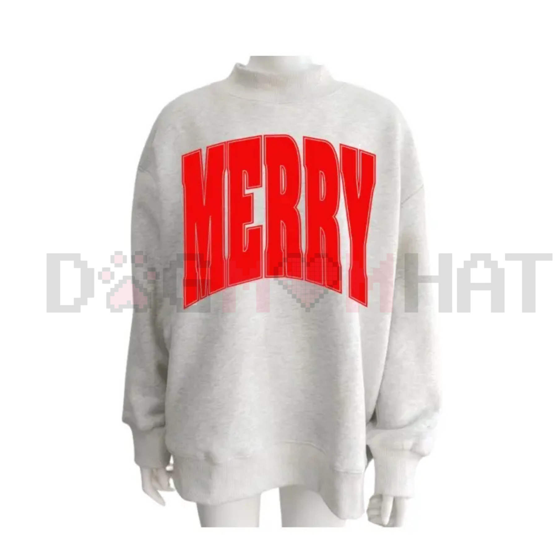 MERRY Christmas Holiday Mock Neck Sweatshirt - dogmomhat