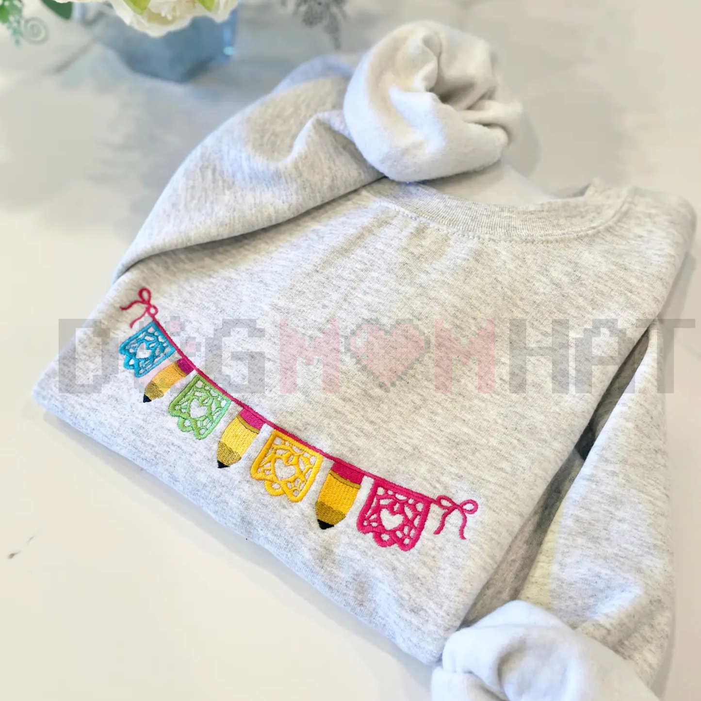 Maestra Papel Picado Embroidered Sweatshirt - dogmomhat