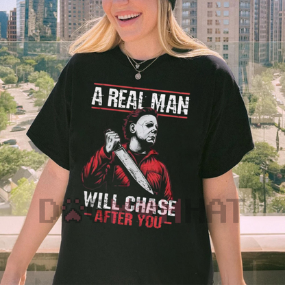 Men's Scary Halloween Shirt – Horror Movie Tee, Serial Killer T-shirt - Dogmomhat