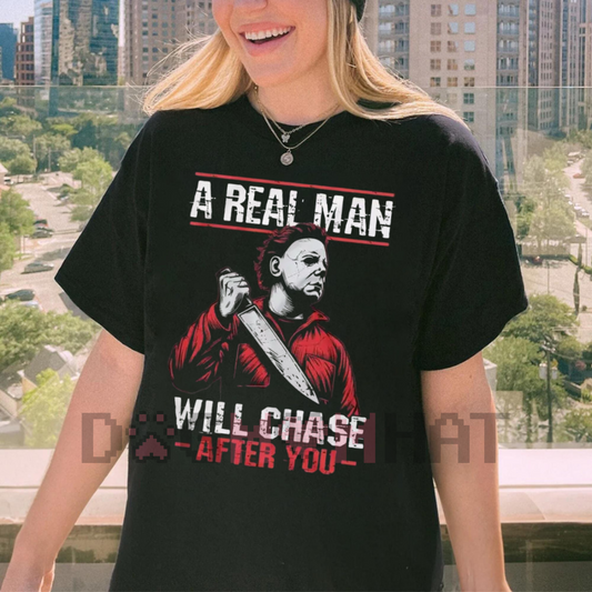 Men's Scary Halloween Shirt – Horror Movie Tee, Serial Killer T-shirt - Dogmomhat
