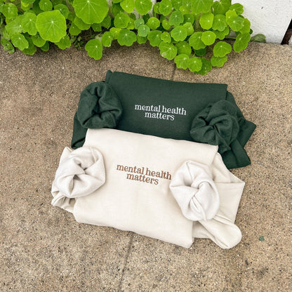 Mental Health Matters Embroidered Sweatshirt Hoodie, Mental Health Awareness, Anxiety Sweatshirt, Inspirational Sweatshirt