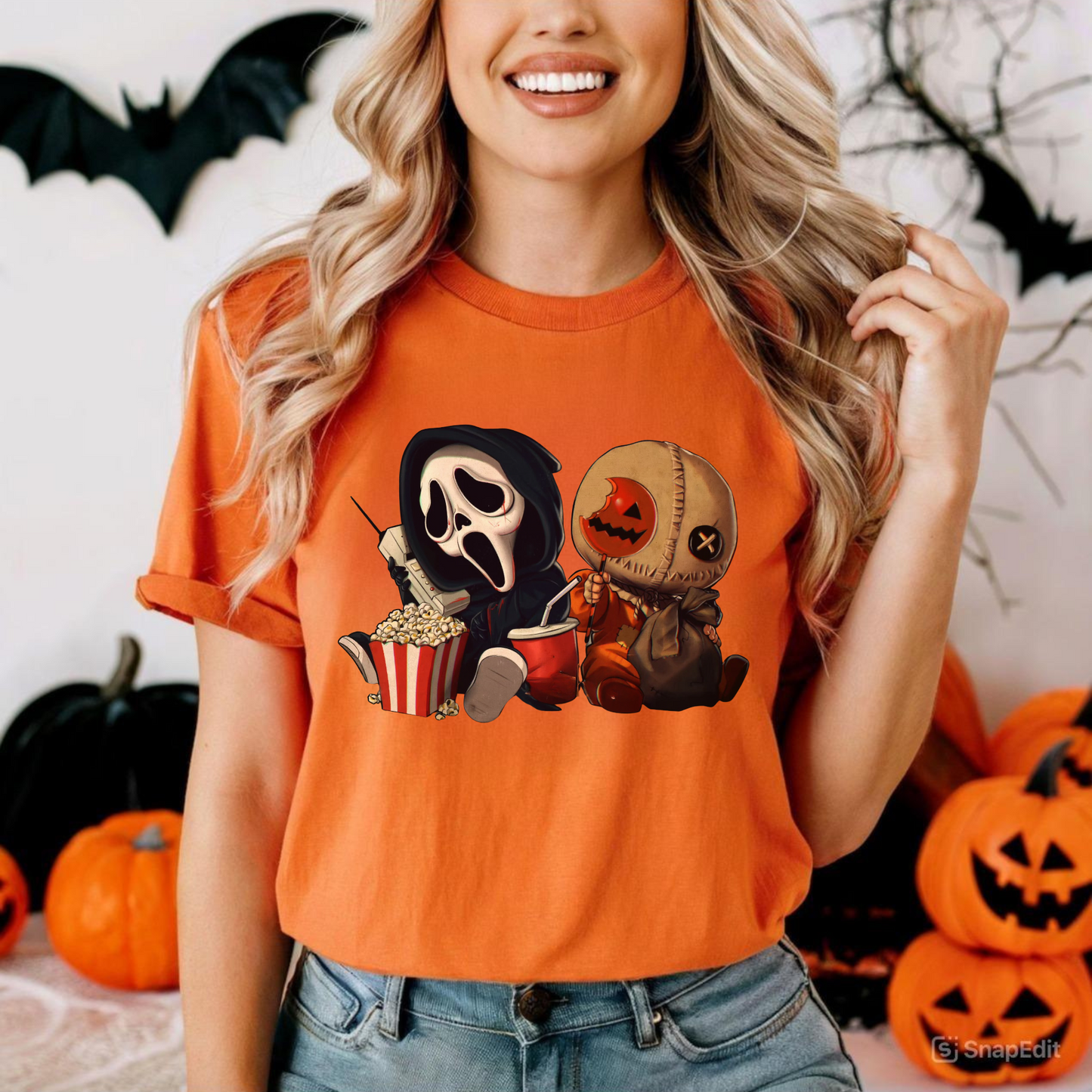 Mini Halloween Popcorn T-Shirt – Spooky Season Movie Tee - Dogmomhat