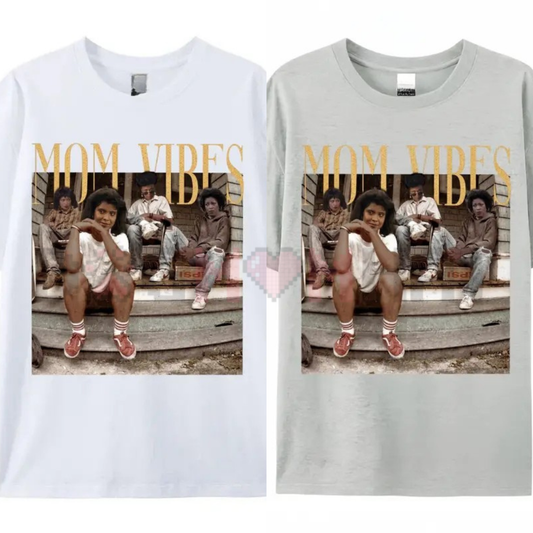 "Mom Vibes" Vintage 90s Nostalgia Graphic T-Shirt - Dogmomhat