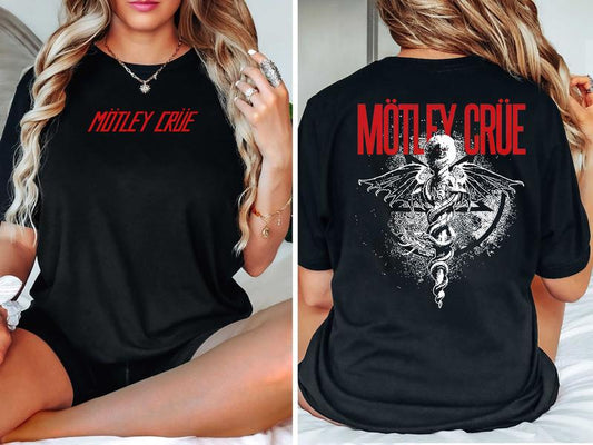 Motley Crue "Kickstart My Heart" World Tour T-Shirt – Front & Back Print - DOgmomhat