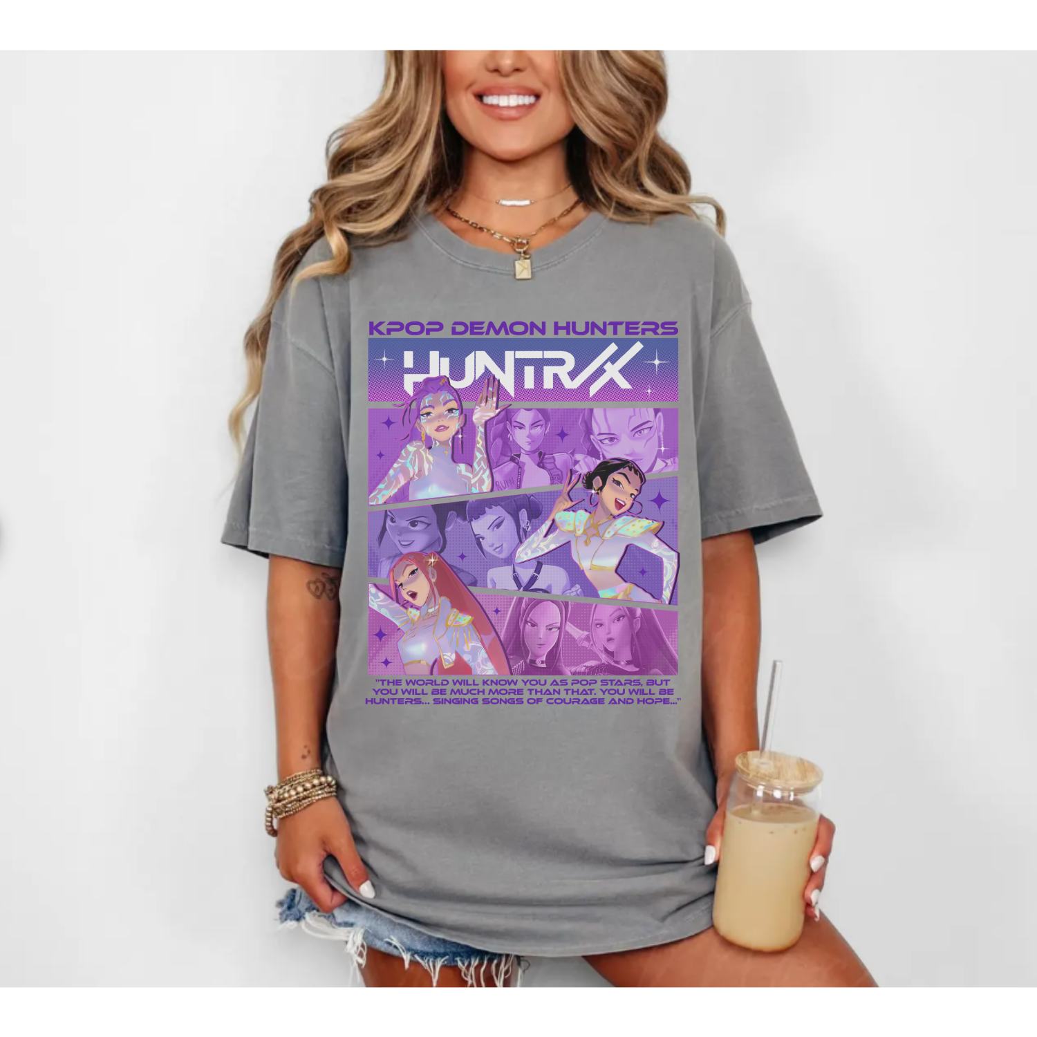 My Kpop Demon Hunters Comic Style Shirt – Trendy K-Pop Idol Graphic Tee for Fans, Unisex Cotton - dogmomhat