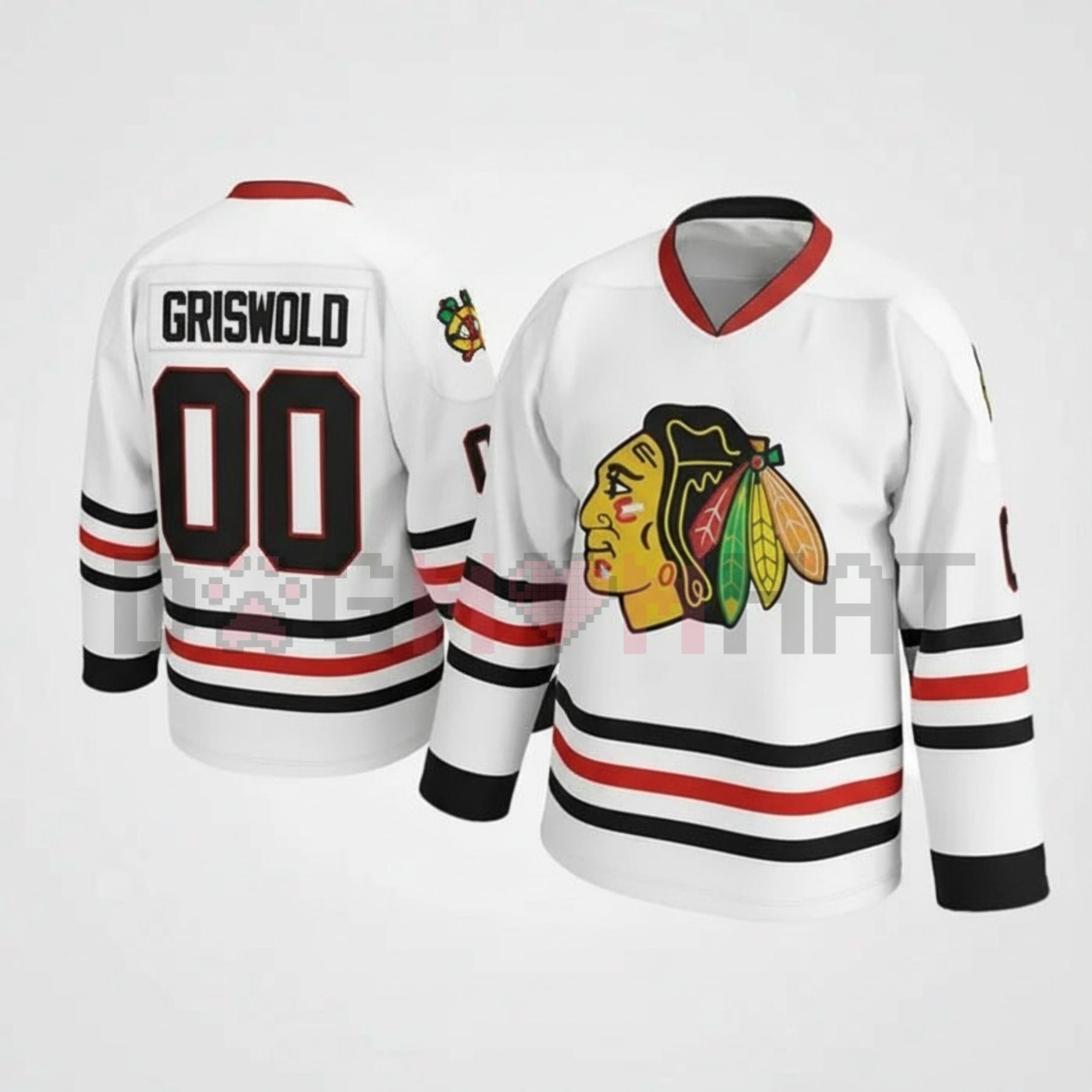 National Lampoon's Clark Griswold Hockey Jersey – Funny Christmas Vacation Fan Gag Gift-Dogmomhat