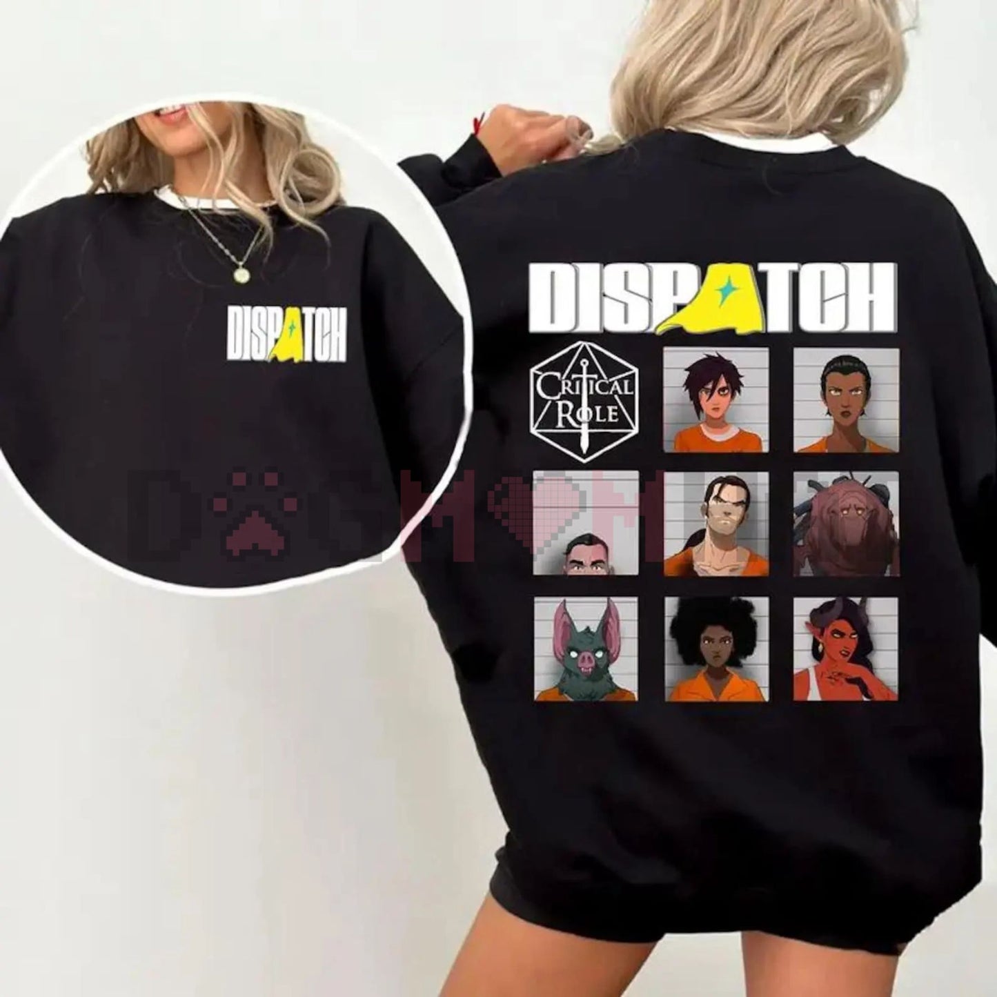 Official Dispatch Game Character Merch Sweatshirt – Double-Sided Streetwear Jumper-Dogmomhat