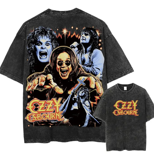 Ozzy Black Sabbath Memorial T-Shirt – Vintage Acid Wash Rock Tee, Retro Music Shirt for Fans - Dogmomhat