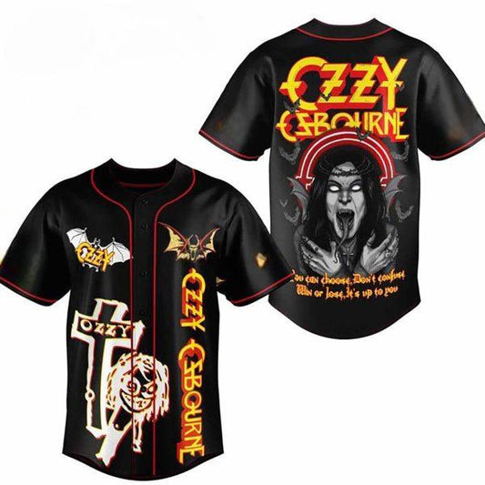 Ozzy Osbourne Baseball Jersey – Gothic Bat Design Rock Shirt, Heavy Metal Concert Outfit for Fans - Dogmomhat