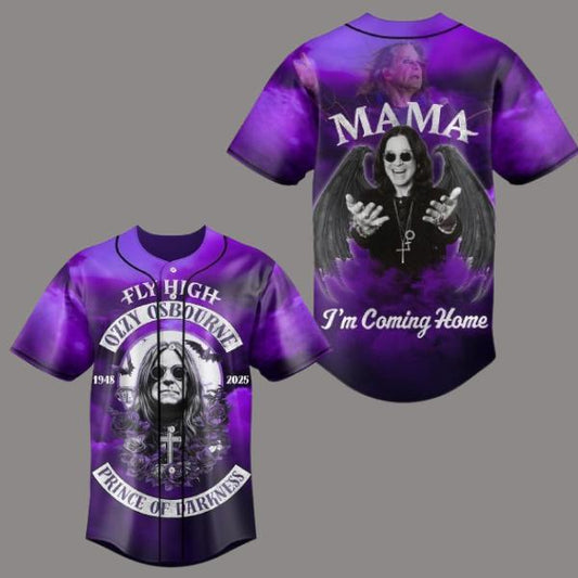 Ozzy Osbourne Memorial Baseball Jersey – RIP 1948–2025 Gothic Rock Tribute Shirt - Dogmomhat