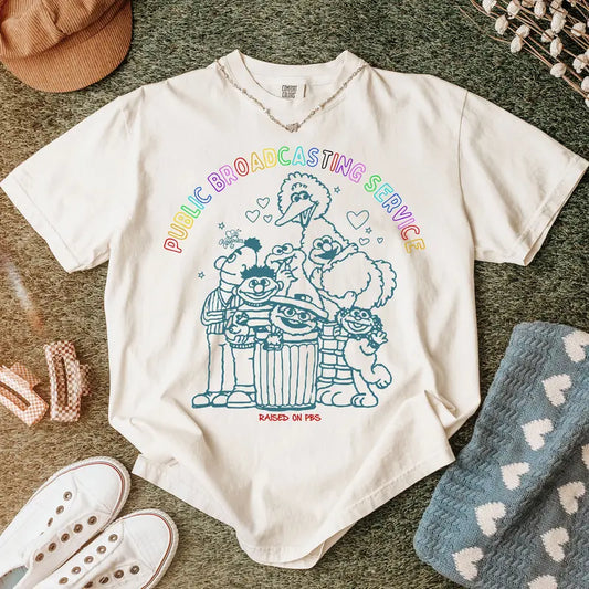 PBS "Save Public Broadcasting" T-Shirt – 70s 80s Nostalgia Classic TV Fan Tee - Dogmomhat