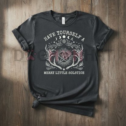 Pagan Yule Shirt – Comfort Colors® 'Merry Little Solstice' Festive Witchy Apparel-Dogmomhat