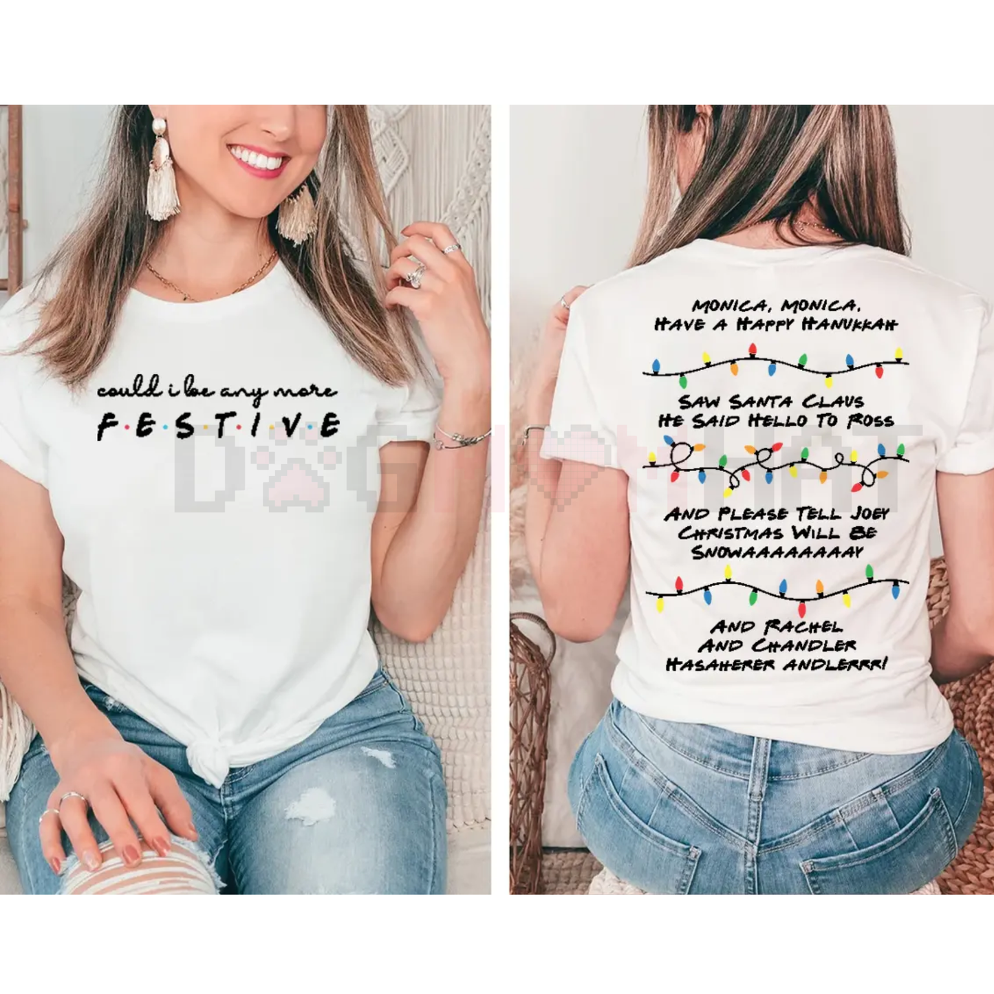 Phoebe Buffay "Smelly Cat" Christmas T-Shirt - dogmomhat