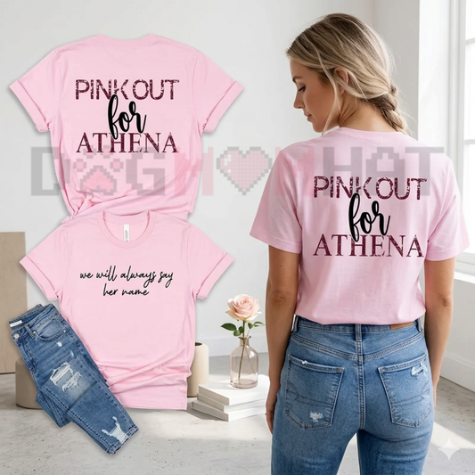 Pink Out For Athena T-Shirt – Justice For Athena Strand Memorial Tee - dogmomhat