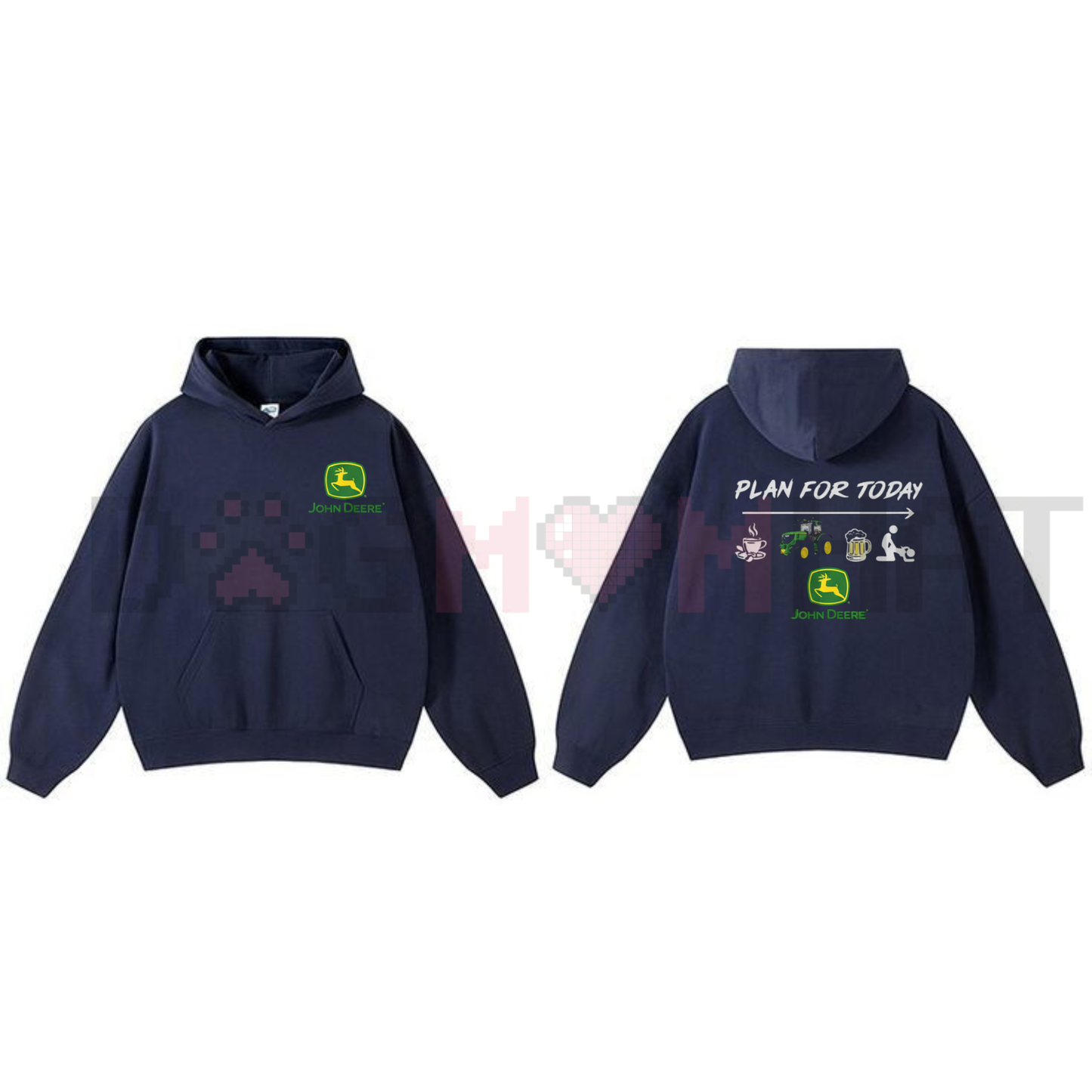 "Plan For Today: Tractor" Hoodie - dogmomhat