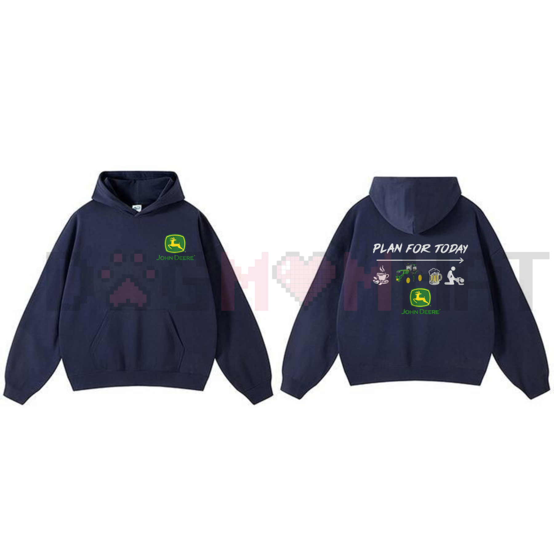 "Plan For Today: Tractor" Hoodie - dogmomhat