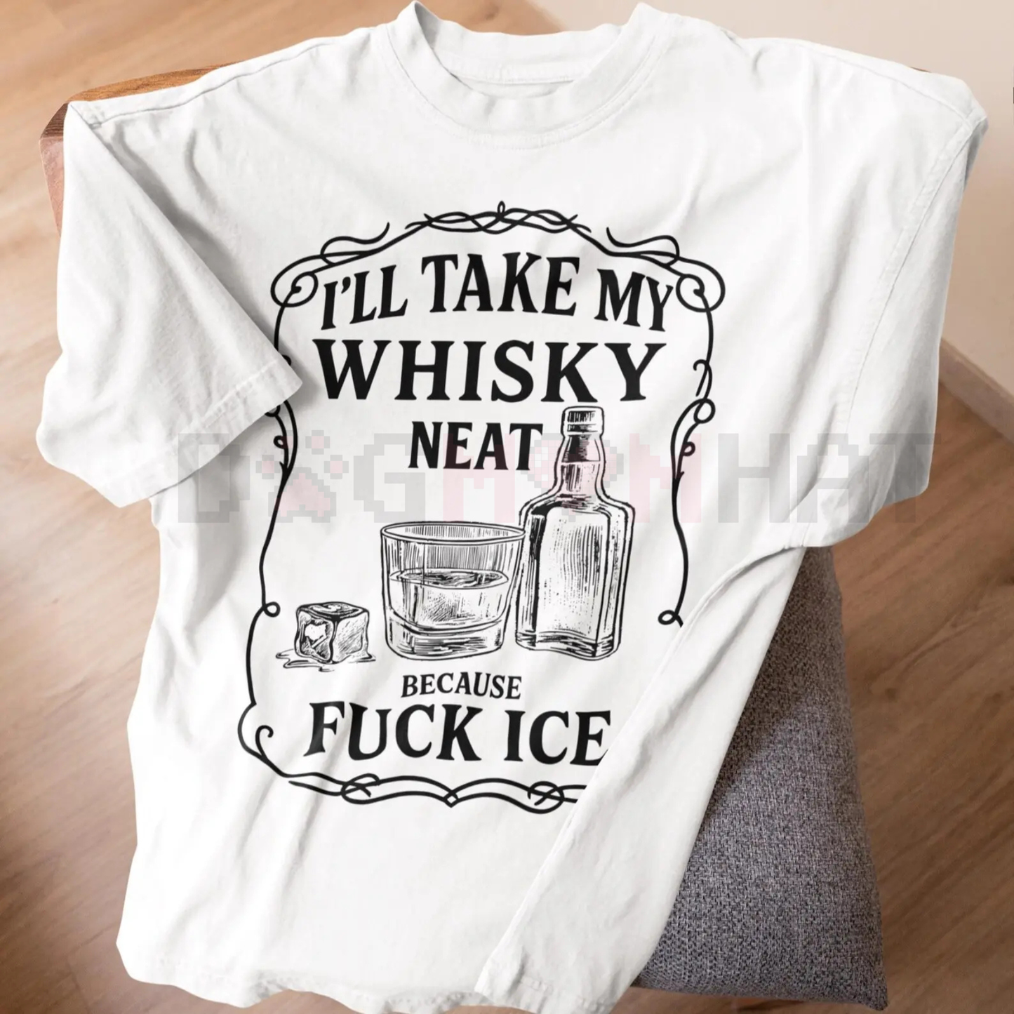 Pro-Immigrant "I'll Take My W Neat F ICE" T-Shirt - dogmomhat