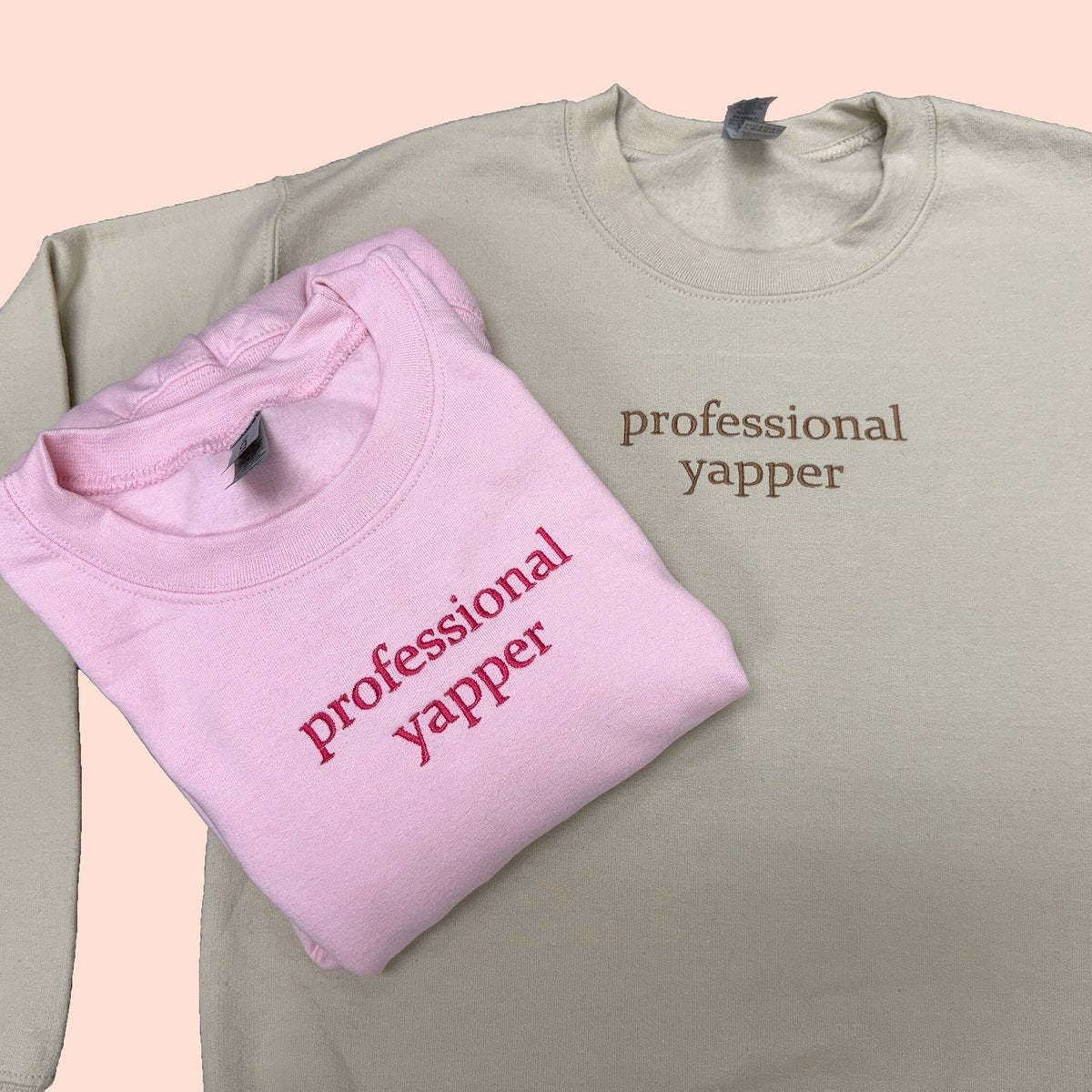 Professional Yapper Embroidered Sweatshirt & Hoodie - Funny Meme Trend, Gift for Her