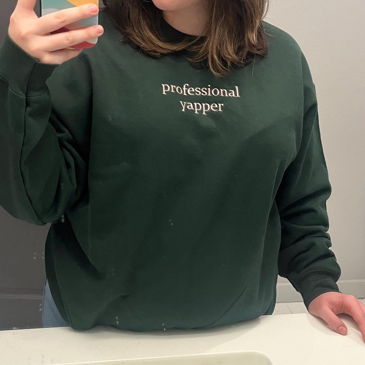 Professional Yapper Embroidered Sweatshirt & Hoodie - Funny Meme Trend, Gift for Her