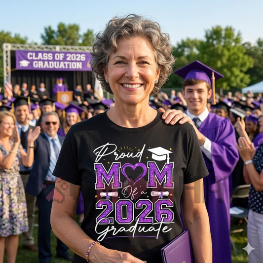 Proud Mom of A 2026 Graduate T-Shirt - Dogmomhat