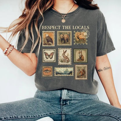 Respect The Local Wildlife T-Shirt – Unisex Nature Lover Tee, Animal Protection Graphic Shirt, National Park-Inspired Casual Wear - Doghatmom