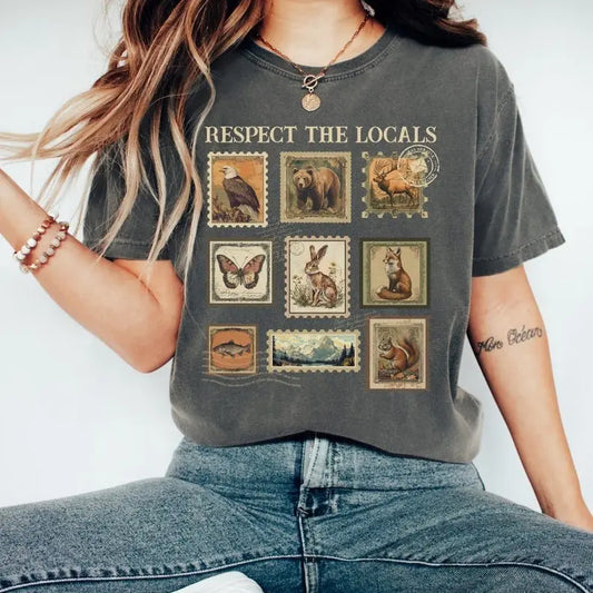 Respect The Local Wildlife T-Shirt – Unisex Nature Lover Tee, Animal Protection Graphic Shirt, National Park-Inspired Casual Wear - Doghatmom