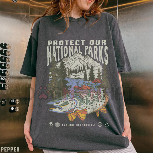 "Respect the Local Wildlife" T-Shirt – National Parks Hiking Camping Clothes, Granola Girl Adventure Shirt - Dogmomhat
