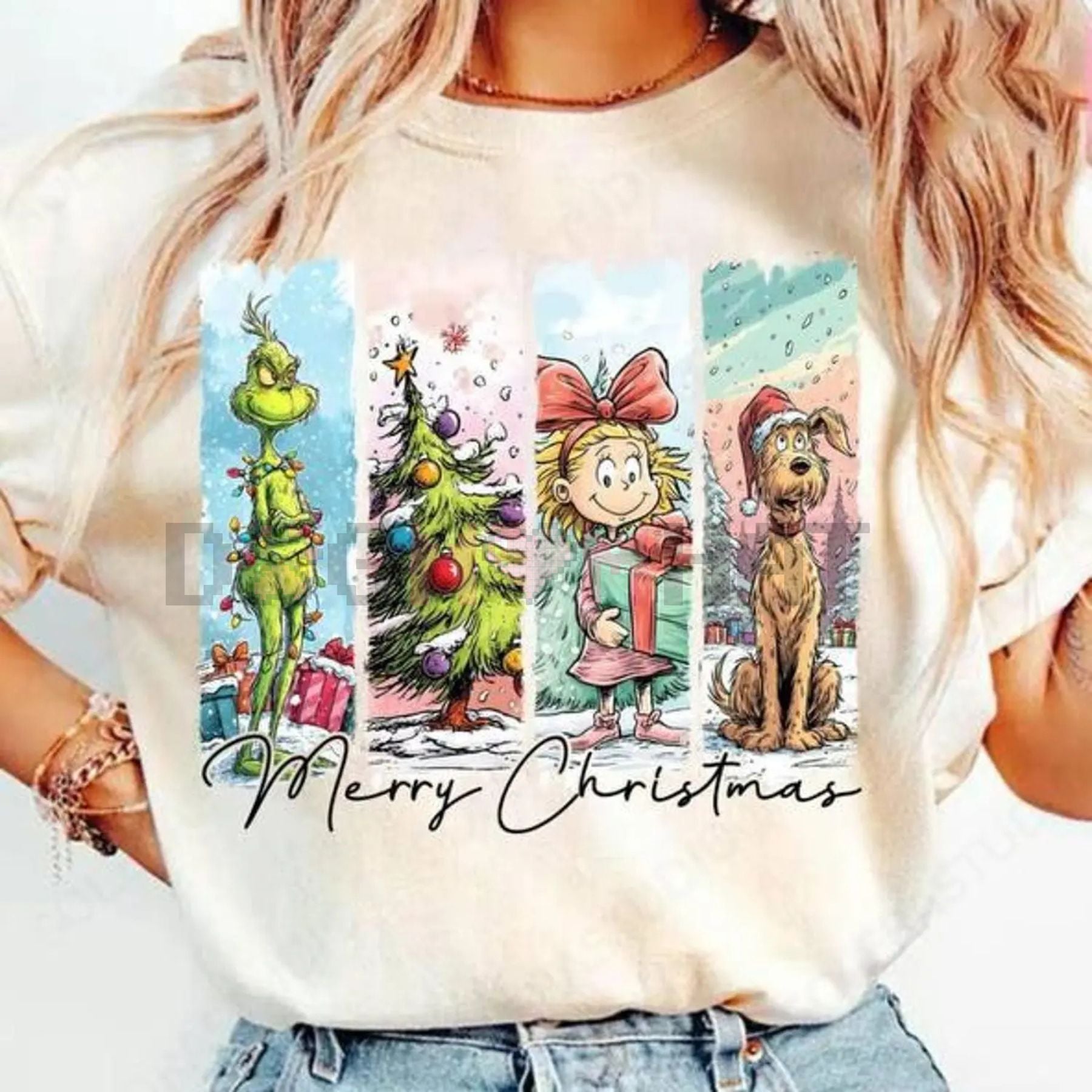 Retro 90s Grinchmas Christmas Comedy T-Shirt - Dogmomhat