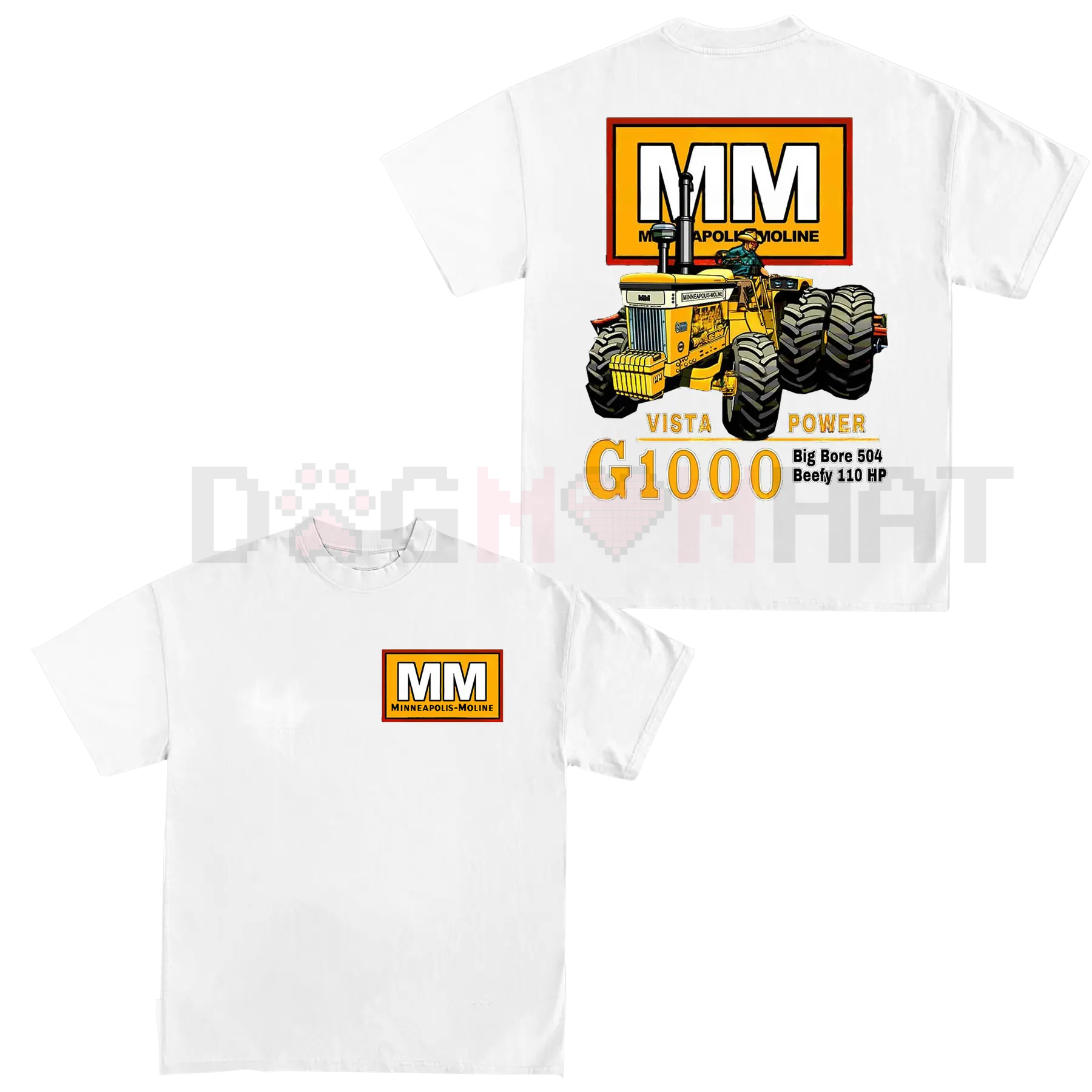 Retro Minneapolis-Moline Tractor T-Shirt – Classic G1000 Vista Power Fan Apparel - dogmomhat