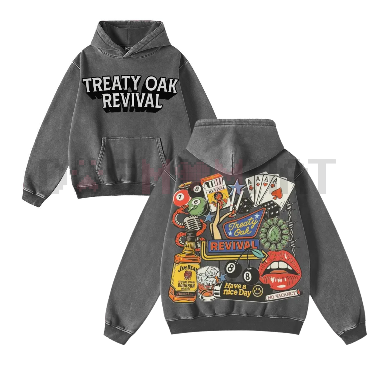 Retro Treaty Oak Revival Western Hoodie - dogmomhat