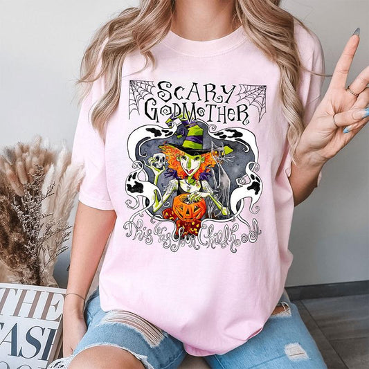 Scary Godmother-Inspired Halloween T-Shirt – Retro Halloween Movie Graphic Tee, Unisex Spooky Season Shirt - Dogmomhat