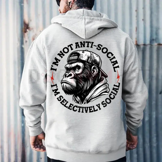 'Selectively Social' Introvert Statement Hoodie - dogmomhat