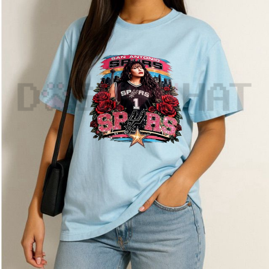 Selena Quintanilla San Antonio Spurs T-Shirt – Cumbia & Basketball Heritage Tee - Dogmomhat