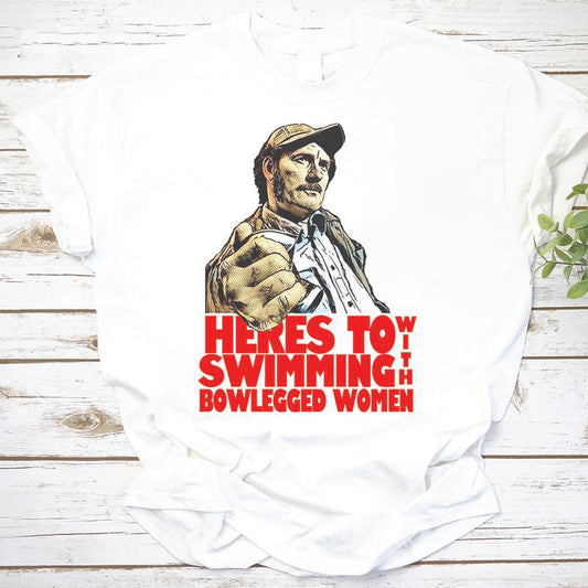 Shark Hunter Vintage T-Shirt – Inspired by Classic Sea Movie Character, Retro Ocean Adventure Tee for Men & Fans - Dogmomhat