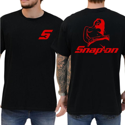 Snap-on Graphic Tee - Bold 2-Sided Design, Automotive Enthusiast & Casual Wear Shirt - Dogmomhat