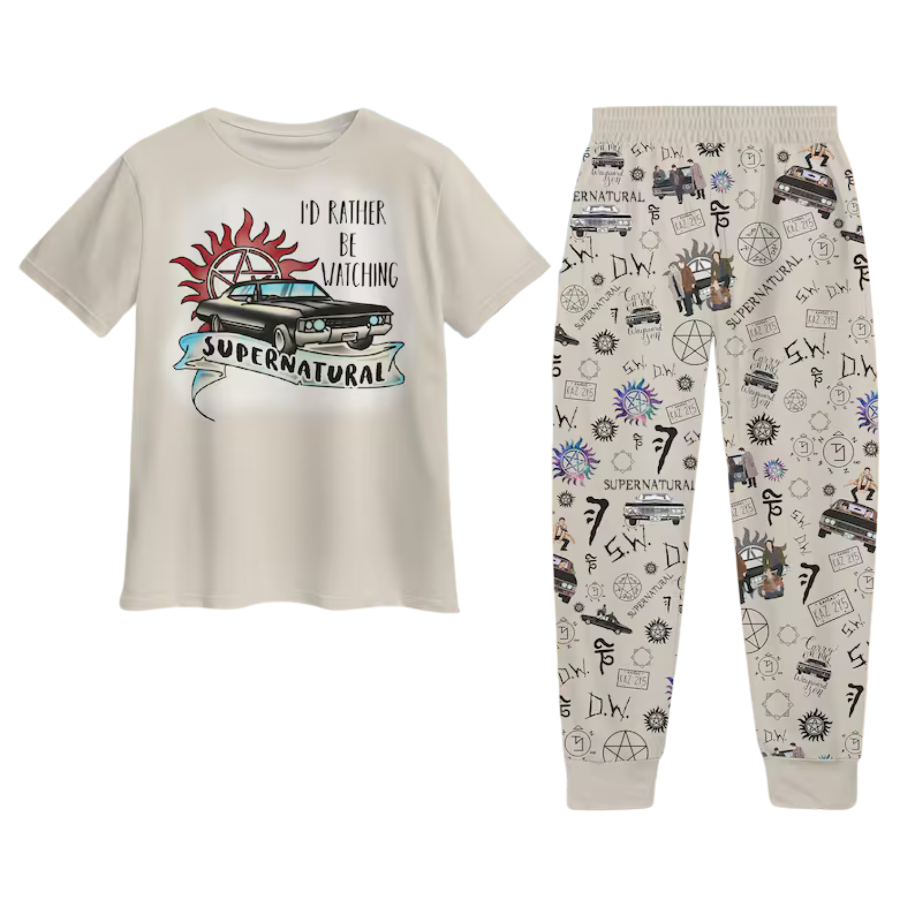 Supernatural Pajamas Set - Winchester Brothers PJs for Women & Men, Matching Family Gift - DOgmomhat