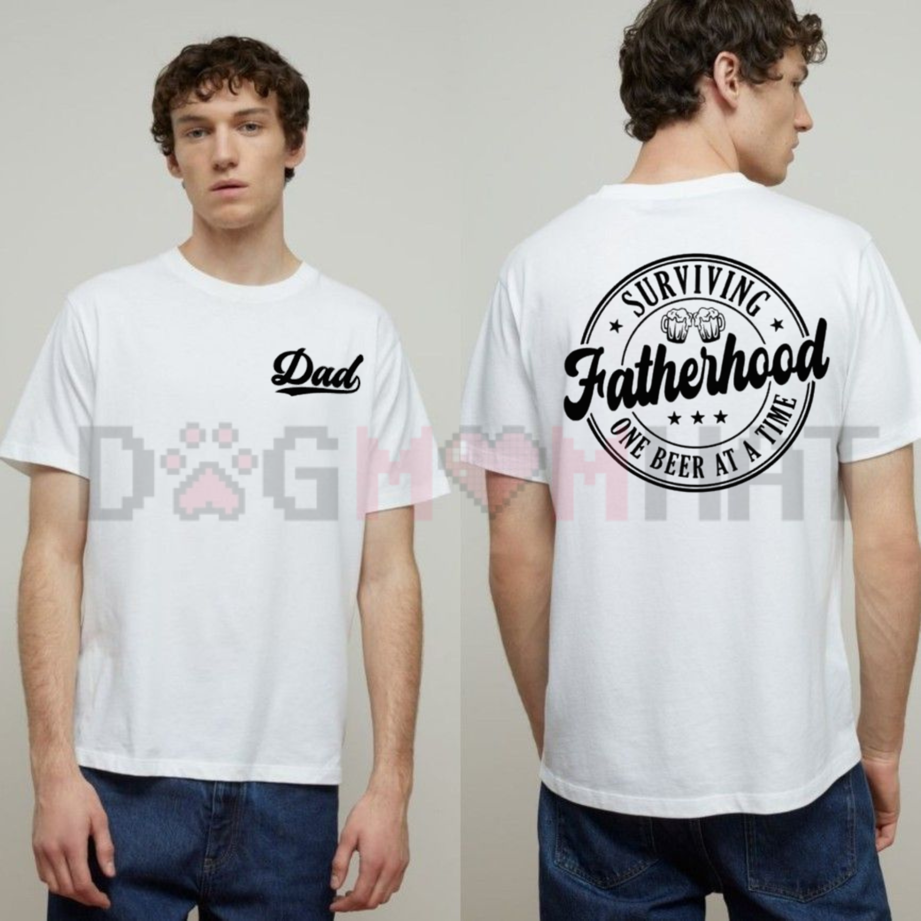 "Surviving Fatherhood One Beer At A Time" T-Shirt - dogmomhat