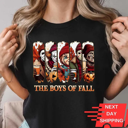 "The Boys Of Fall" Shirt - Fall Horror Characters K*ers Autumn Tee - Dogmomhat