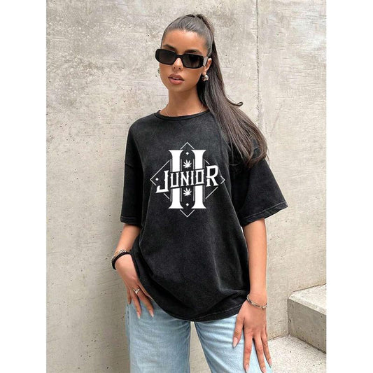 Timeless Casual Cotton T-Shirt – Vintage Black & White Short Sleeve Tee - Dogmomhat