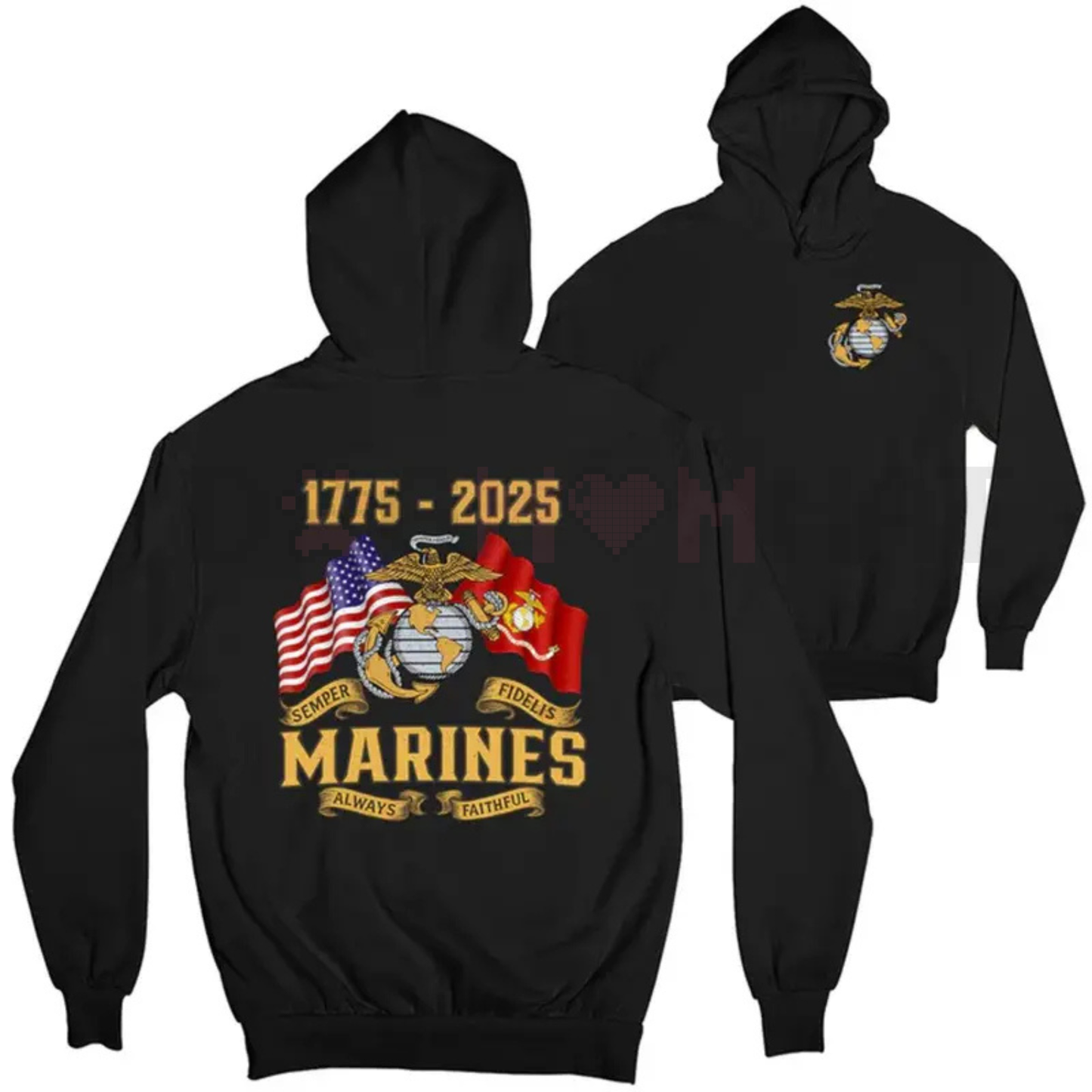 USMC 250th Anniversary Commemorative Hoodie - dogmomhat