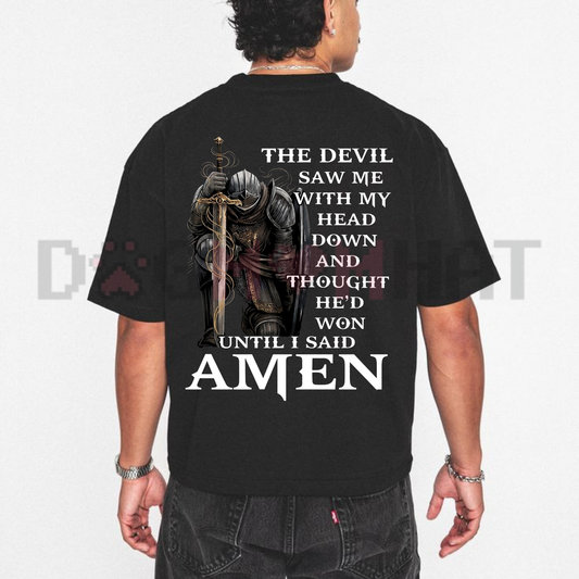 "Until I Said Amen" Spiritual Warfare Tee - dogmomhat